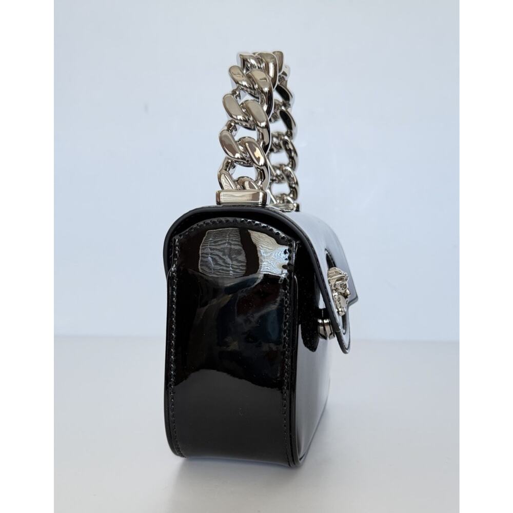 Versace Silver Medusa Black Leather Mini Top Handle Bag 1023434 IT NWT $1700 - Picture 3 of 16